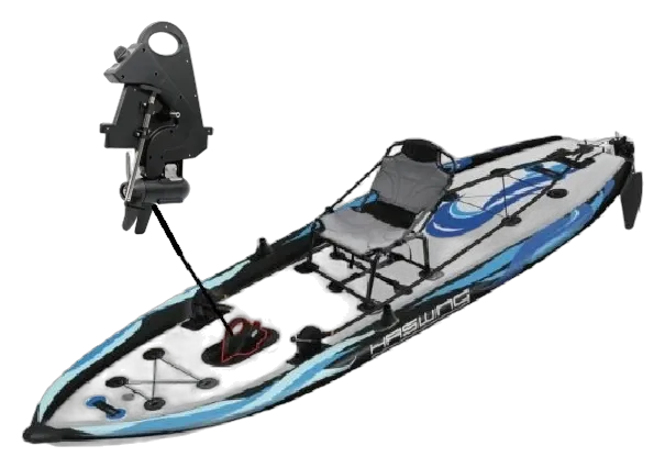 W40 zamontowany na kajaku